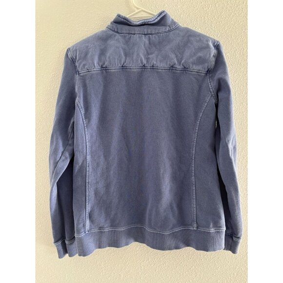 Vineyard Vines Sweater‎ Womens Medium Blue Quarter Zip Set Preppy Cozy Nautical - Picture 7 of 15